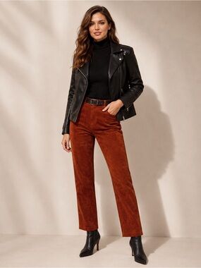 Lew Magram Cognac Suede High Rise Pants Vintage Tag Size 8/Today’s Size 4